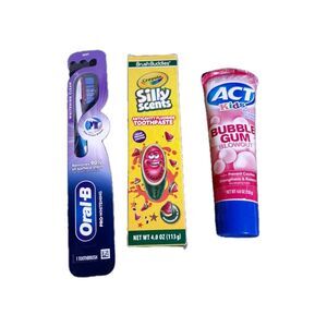 oral b toothbrush Toothpaste Act Bubblegum Kids Crayola Anti-cavity Fluoride new